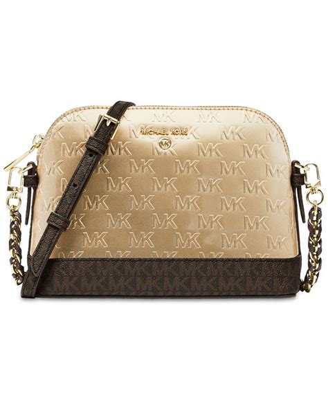 michael michael kors signature dome crossbody|Michael Kors jet set dome.